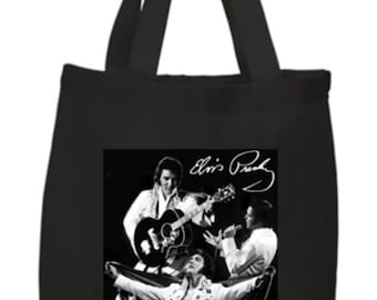 Shopper Tote Bag Algodón Negro Cool Icon Stars Elvis Presley Ideal Regalo Presente - Por favor elija uno