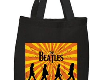 Shopper Tote Bag Cotton Black Cool Icon Stars Beatles Ideal Gift Present - Please Choose one