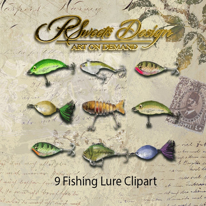 Download Fishing Lures Clipart Svg Png Etsy