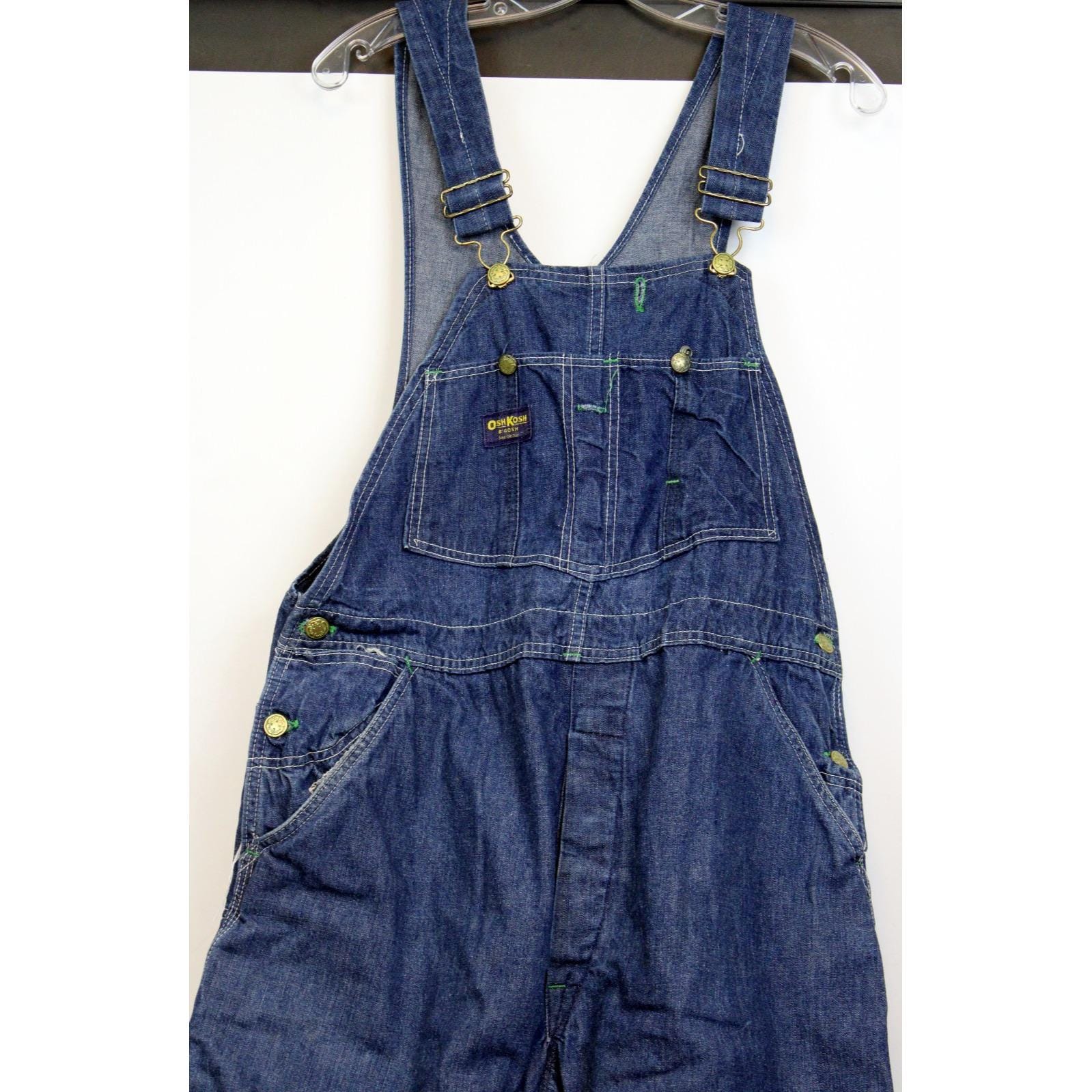 Oshkosh B'gosh VTG Men's Overalls 1980s Blue Denim Sz 36 Vestbak