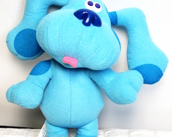VTG 1997 TYCO Blue&#39;s Clues Sing Along Blue - Sings Barks Tested Working Dog