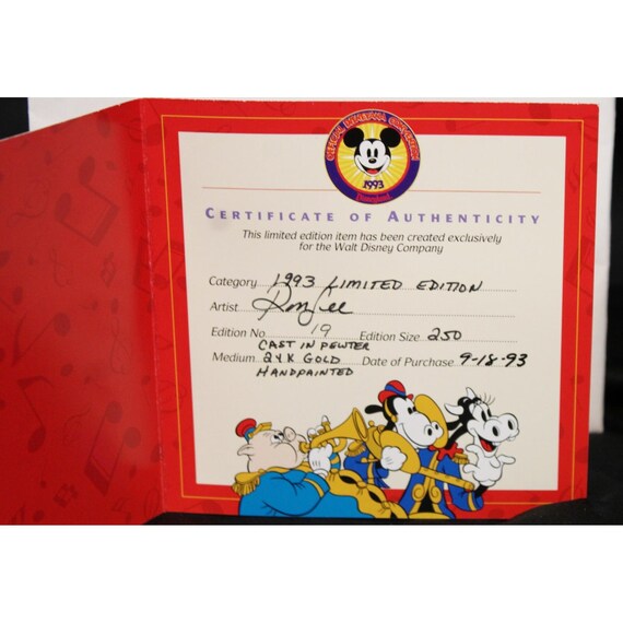 1993 Ron Lee Disney Mickey's Dream MINT Signed LE #19/250 Solid