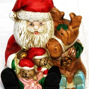 VTG Christmas Corner Porcelain Musical Santa Figure - Santa Claus Coming To Town