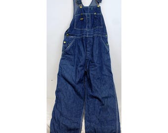 Vintage 70's Oshkosh B'gosh Hickory Striped Railroad Denim