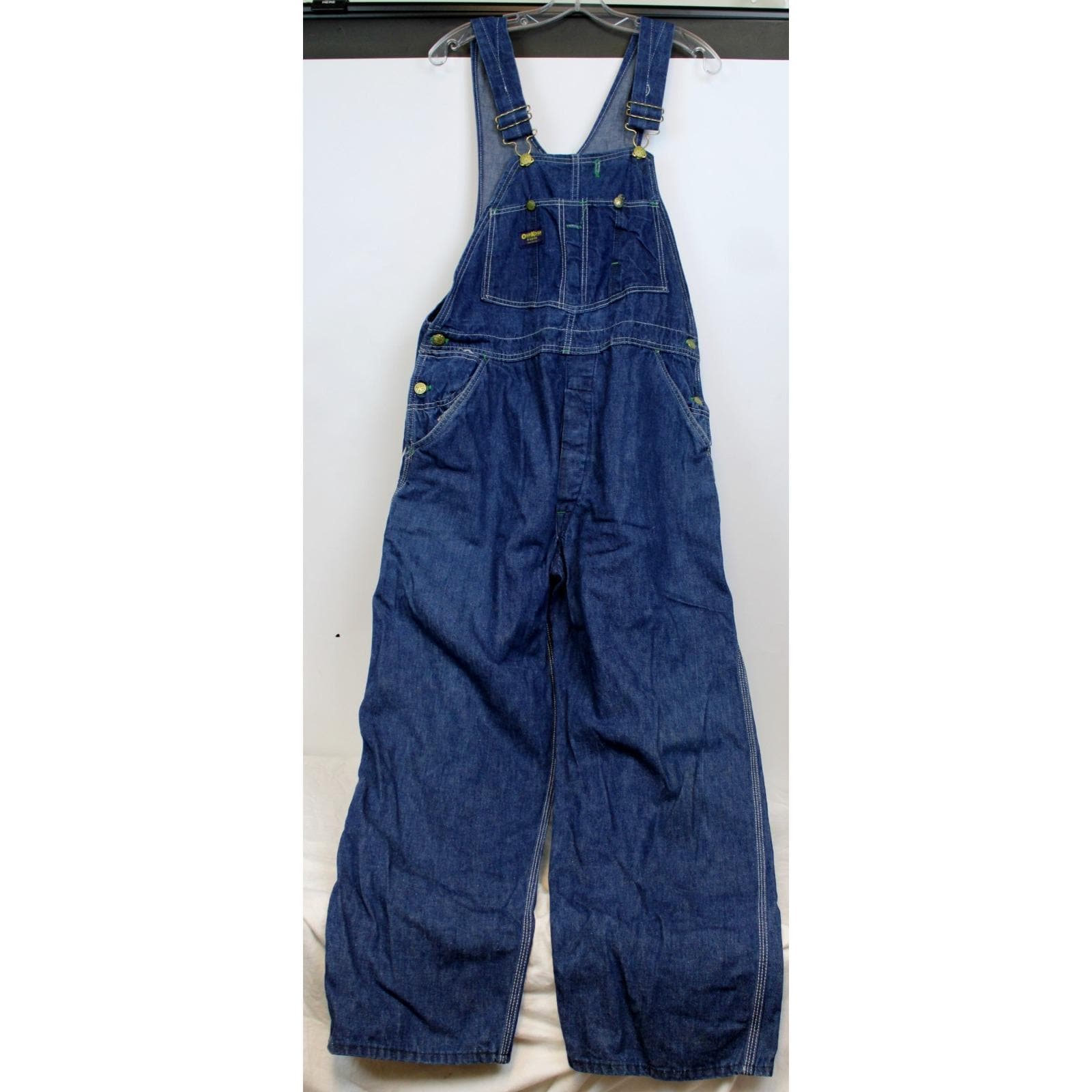 Oshkosh B'gosh VTG Men's Overalls 1980s Blue Denim Sz 36 Vestbak