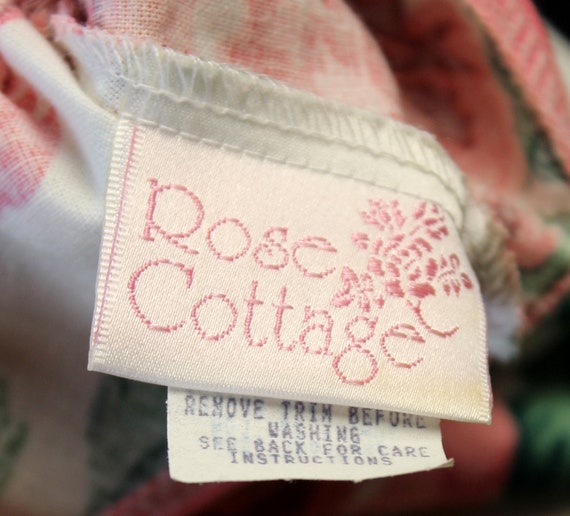 Rose Cottage Floral Pink Roses Dress Girl Sz 14 S… - image 7