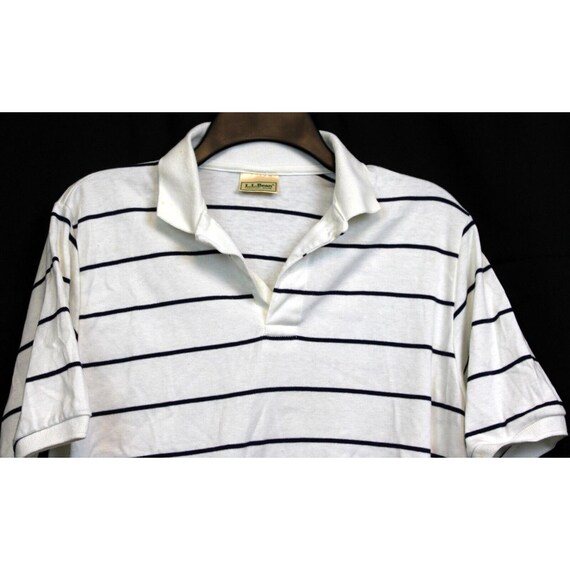 ヴィンテージ 1980 年代 LL Bean ストライプ ポロシャツ メンズ