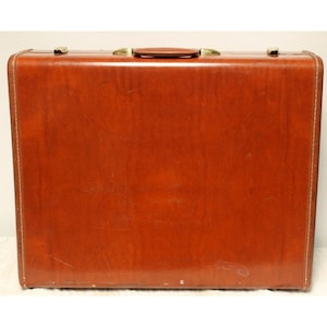 VTG 40er 50er Jahre Samsonite Streamlite Sattel Tan Gepäck Hard Air Force ROTC Emblem