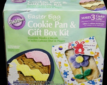 Wilton Easter Egg Box Kit Complete Cookie Pan Gift Sticker Sheet Reusable