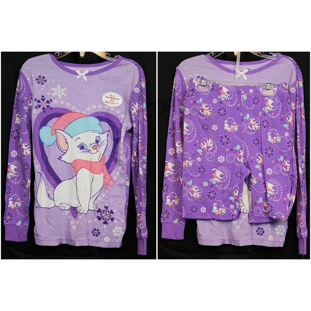 Pigiama pezzi per ragazze Aristogatti Disney Store NWT tg maniche  lunghe inverno neve Italia