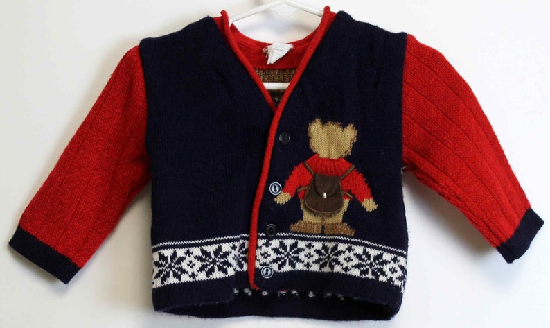 red teddy sweater