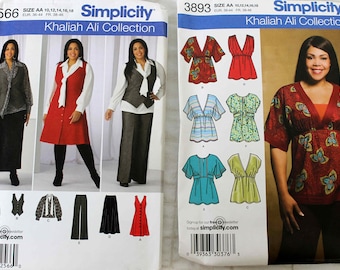 2 Simplicity Khaliah Ali collection Shirts Vest Pants Skirt Dress Women sz 10-18