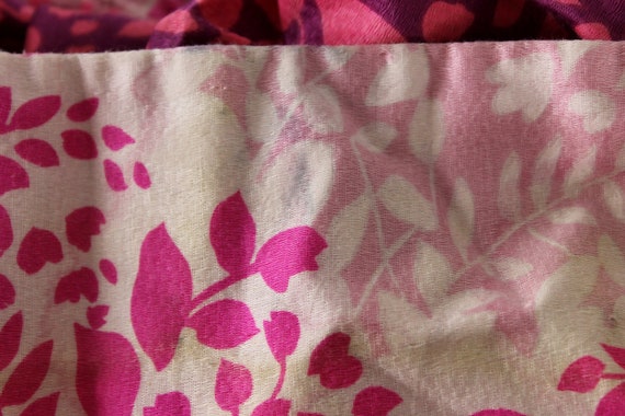 Vtg Evelyn Pearson Pink Shirt Lounge Dress Floral… - image 8