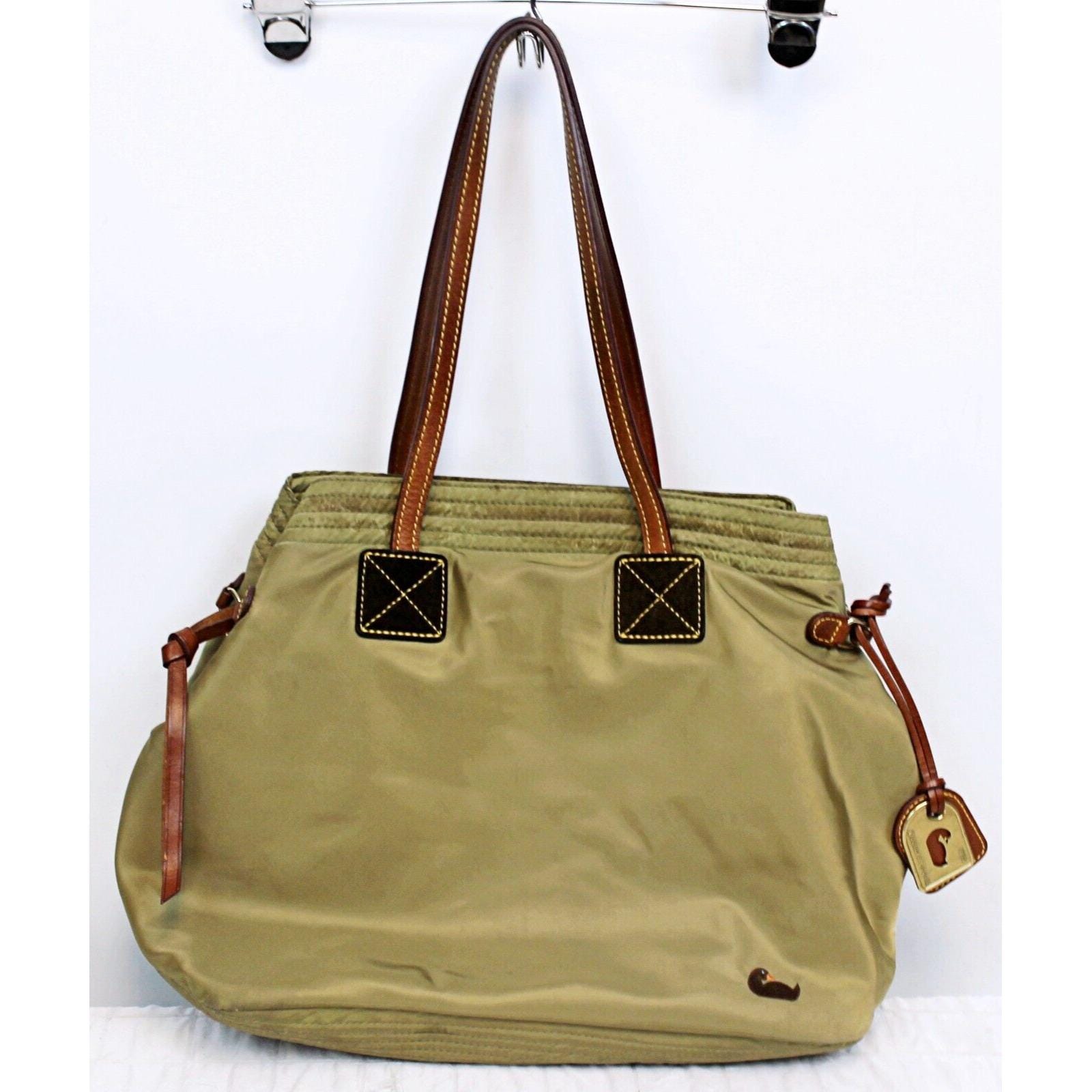 Dooney & Bourke Olive Tote with Brown Leather Accents SOLD Just in! Dooney & Bourke pebble grain tote bag with  main image 4