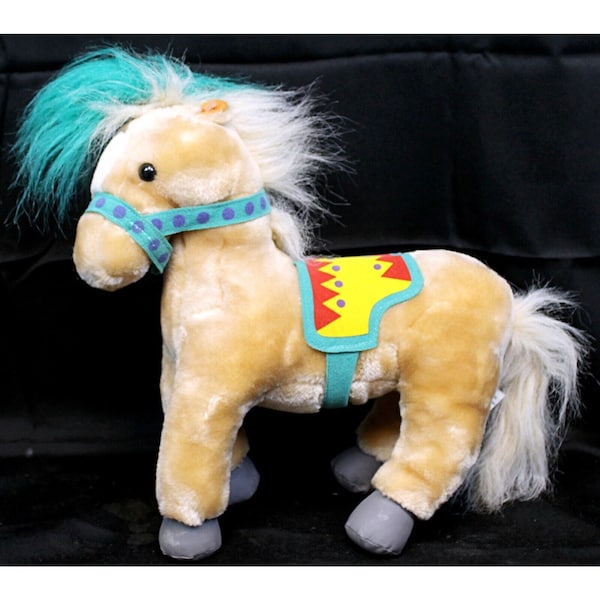 VTG Ringling Bros Barnum & Bailey Show Pony Horse Stuffed Animal Plush w/ Saddle