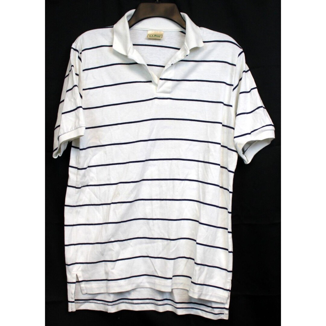 ヴィンテージ 1980 年代 LL Bean ストライプ ポロシャツ メンズ