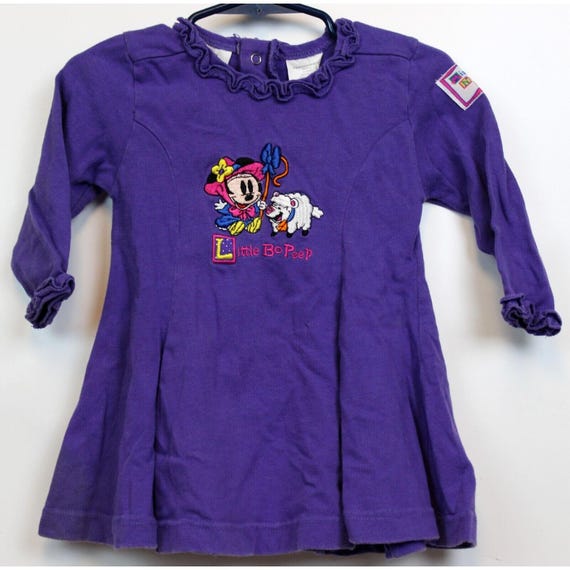 VTG 90s Disney Dress Baby 18 Months Minnie Mouse Nursery Rhymes