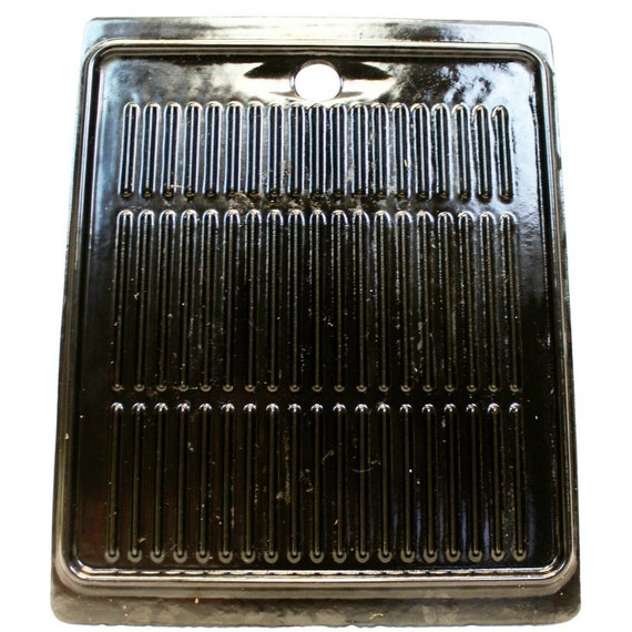 Black Enameled Cast Iron Broiler Pan Top Replacement Smooth Etsy