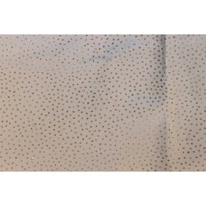 59 x 36 White Fabric with Small Silver Glitter Dots Unbranded