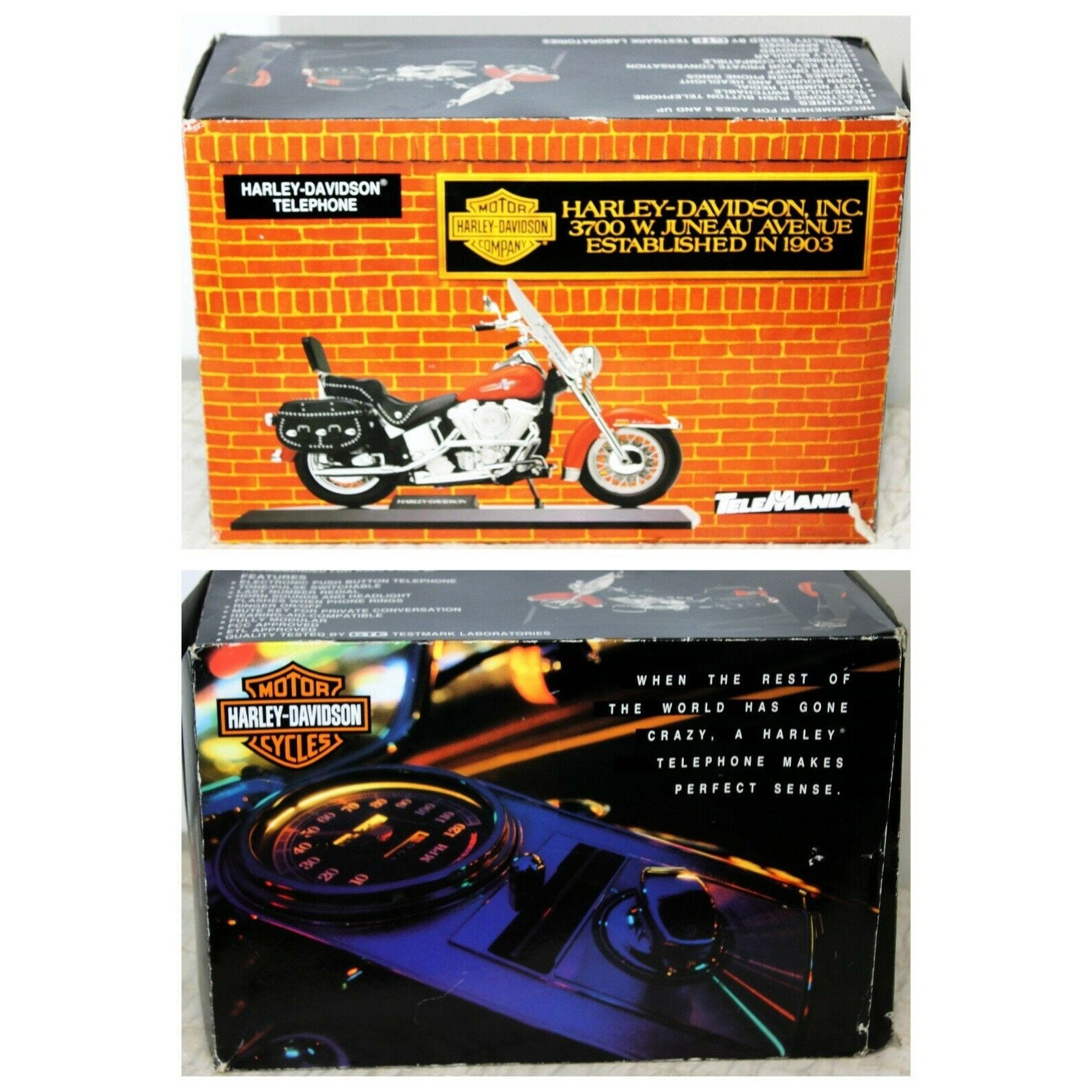 Harley-Davidson テレフォン Vintage Harley Davidson Motorcycle Telephone, Push Button | eBay