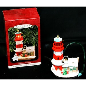 1997 Hallmark Magic Collectors Series Ornament  Lighthouse Greetings Handcrafted