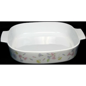 VTG 1980s Corning Ware Pastel Bouquet Plato para servir tostador abierto A-10-B 2,5 litros