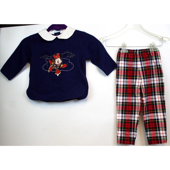 NWT VTG 90s Disney Store 2 Pc Outfit Fleece Shirt… - image 2