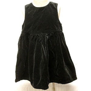 NWT VTG 1998 Baby Gap Dress Black Velvet Girl Toddler Sz 2xL 100% Cotton