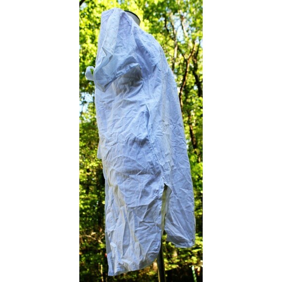 VTG 1980s Gitano Nites White Shirt Dress Short Sl… - image 4