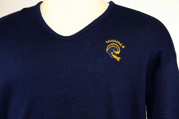 Artex Michigan Football Mens Sweater Pullover Nav… - image 5