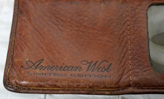 VTG 1980s American West Leather Ostrich Wallet To… - image 6