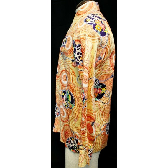 VTG 1970s Tori Richards Hawaiian Shirt Men L Flor… - image 6