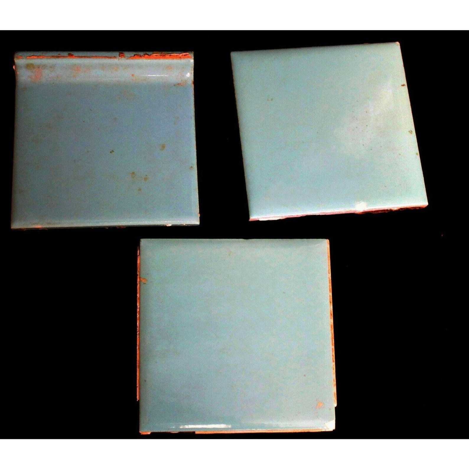 60s MCM 3 Azulejos de baño Porcelana Cerámica Menta Verde | Etsy