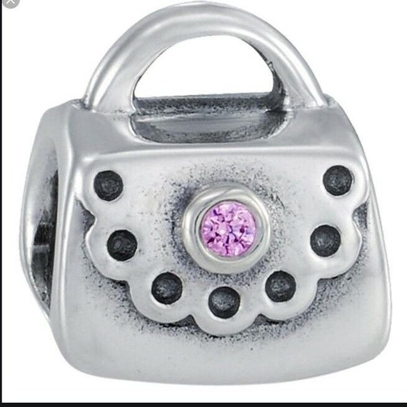Buy the Designer Pandora 925 ALE Sterling Silver Cubic Zirconia Purse  Beaded Charm | GoodwillFinds