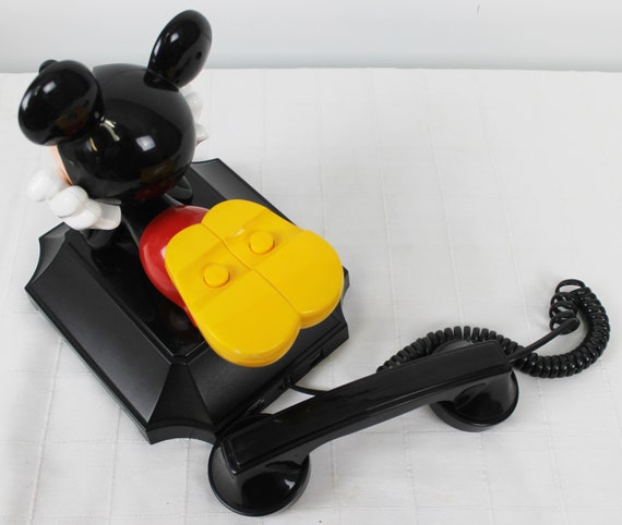 Disney Mickey Mouse Desk Phone Telemania Touch Tone Buttons Etsy