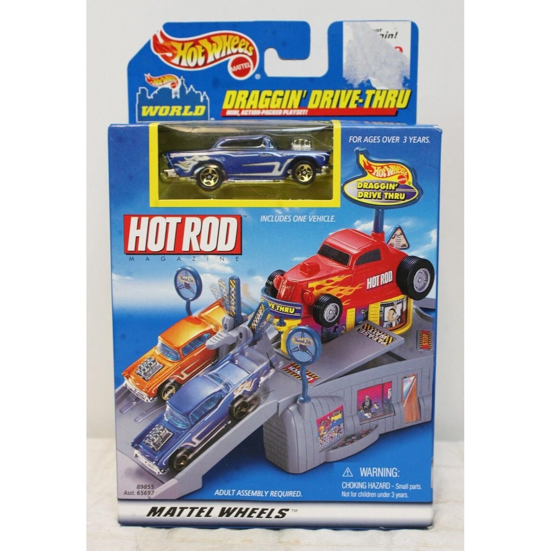 1999 Mattel Hot Wheels Draggin Drive Thru 89855 Hot Rod Action