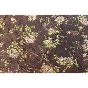 Black Pink Green Floral Sheer Flowy Fabric Unbranded 36&quot; x 42&quot;