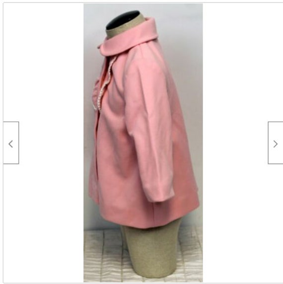 Vtg 70s Cute Togs Pink Lined Jacket Long Sleeve 1… - image 2