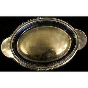 Small Pyrex Clear Oval 2 Handled Glass Lid P-14-C