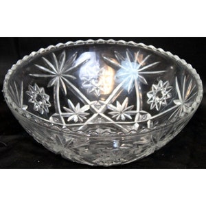 Vtg Anchor Hocking Star David 8&quot; Round Serving Scallop Tableware Dining Prescut