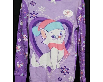 Pigiama pezzi per ragazze Aristogatti Disney Store NWT tg maniche  lunghe inverno neve