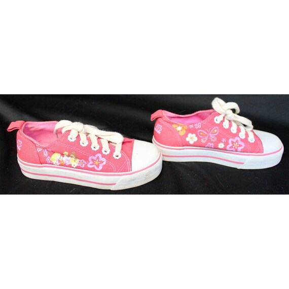 2000s Disney Store Pink Princess Shoes Lg 11/12 Embroidered
