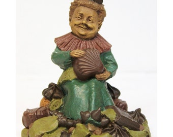 VTG 1985 Carin Studios Tom Clark Candy Gnome Chocolate Figurine Wood Carved look