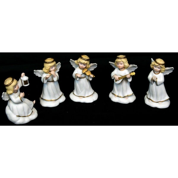 White Porcelain Angel Figurines Etsy
