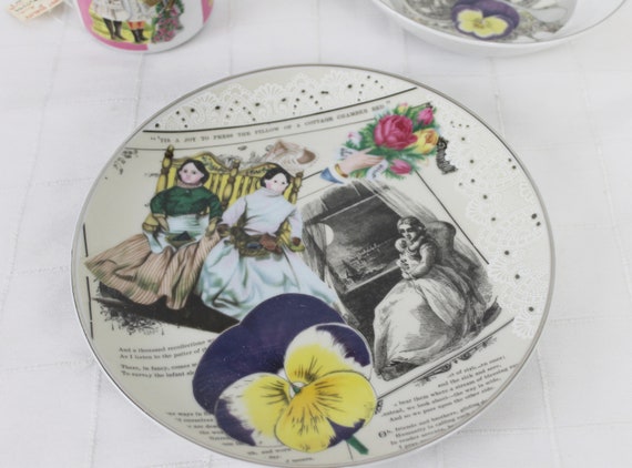 Set for 2 Gloria Vanderbilt Deja Vu Taste Setter Sigma Plate Bowl Mug