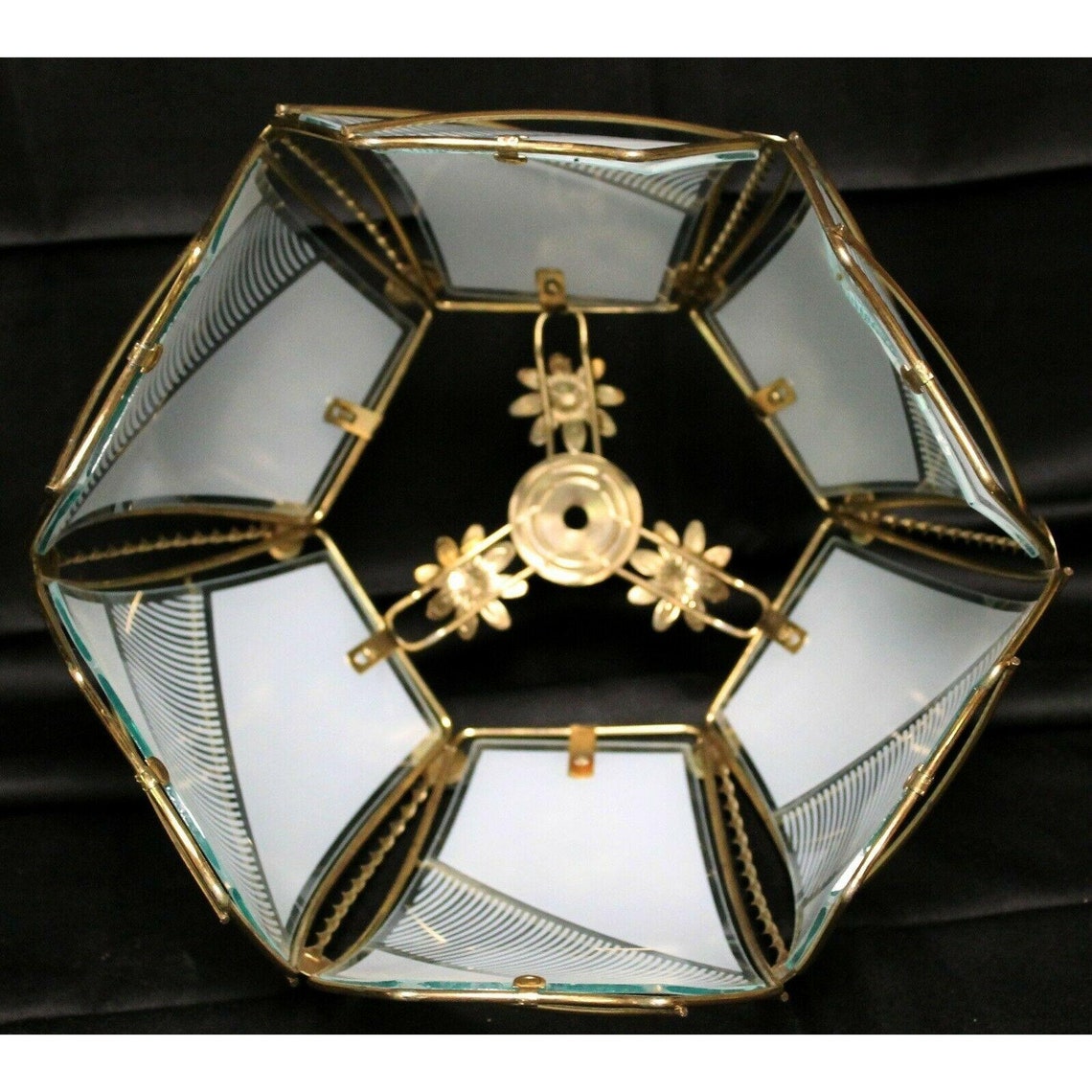 Touch Lamp Shade Replacement Metal Frame Glass Panels Etsy Canada