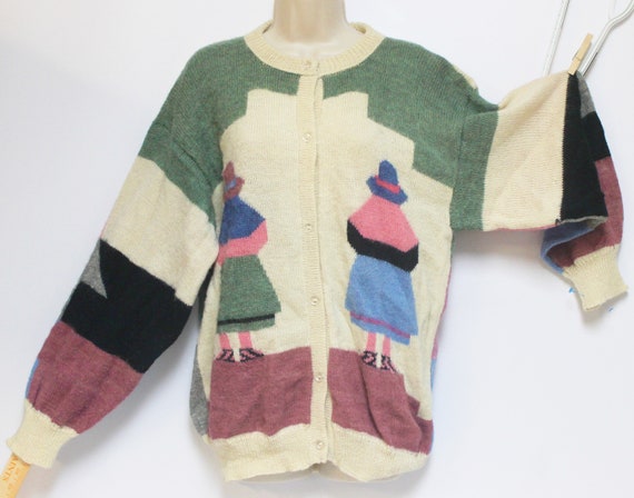 Peruvian Sweater Cardigan Native Women 