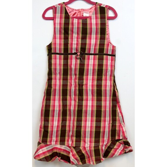 NEW 2005 Gymboree Tyrolean Lure Jumper Dress Sz Pink Plaid Bow
