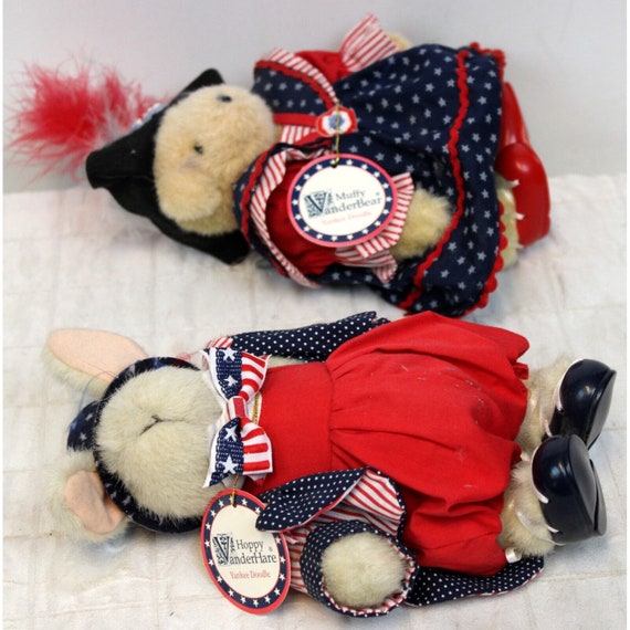 Vtg 1992 Muffy Hoppy Vanderbear North American Bear Yankee Doodle