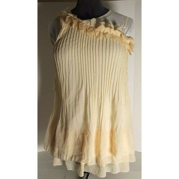 1 Shoulder Pleated Dress Woman Sm Fairy Cosplay Leaf Ruffles Layer Sheer Chiffon